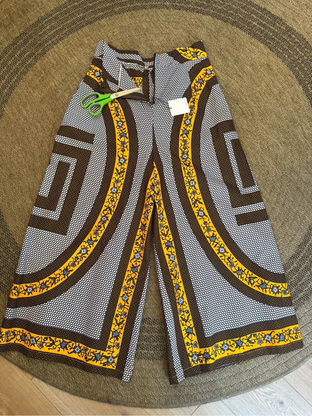 two-piece matching dutch wax set tailored blazer & wide-leg palazzo pant African - Picture 9 of 16